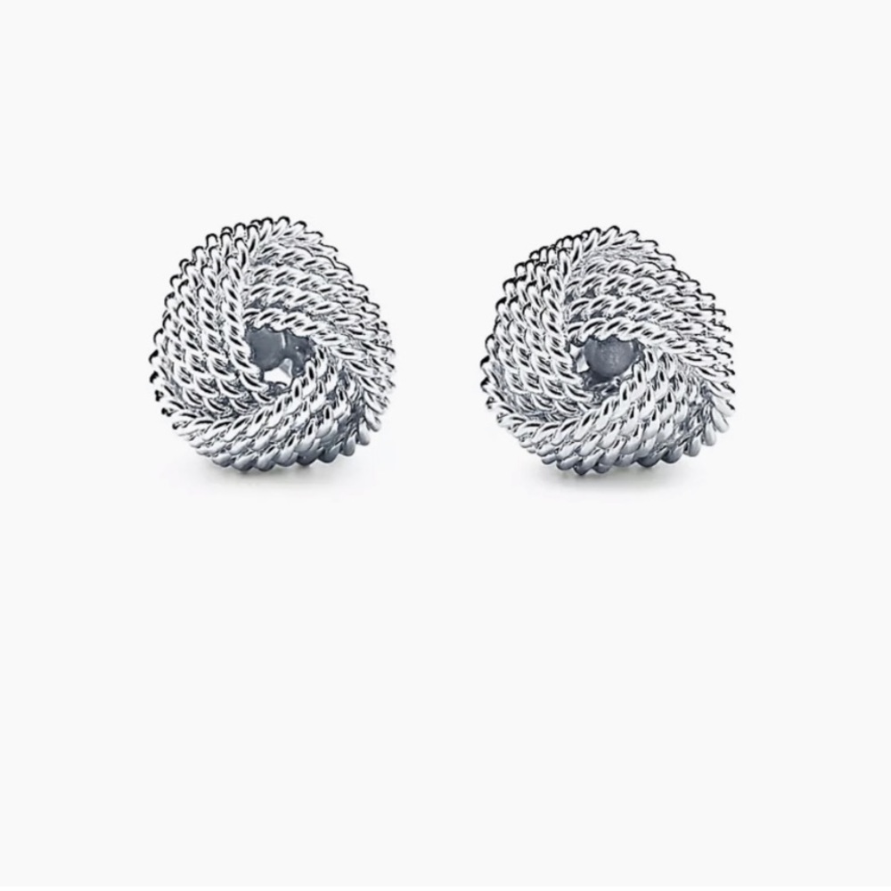 Never Worn Tiffany Love Knot Sterling Silver Earrings